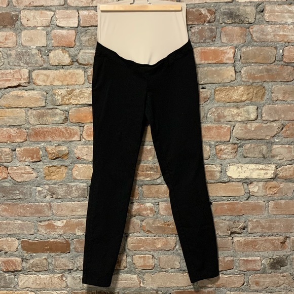Stork & Babe maternity black ankle pants - Picture 1 of 4